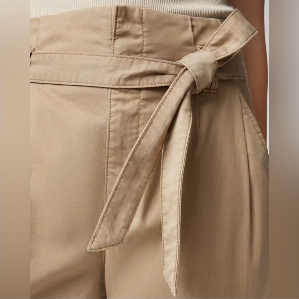 Beige Tapered Ankle High Rise Pants - Picture 11 of 15